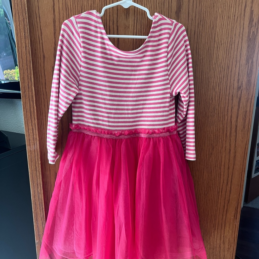 Mini Boden Pink Striped Dress
